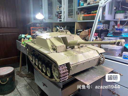 The 1/6 Scale German Panzer III on the workbench
