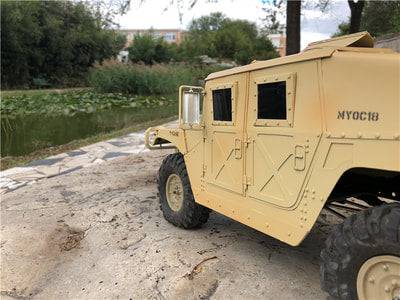 "The 1/10 Scale 313mm All Metal Axial SCX10 RC4W Body Parts of Hummer Military vehicles"