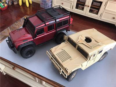 "The 1/10 Scale 313mm All Metal Axial SCX10 RC4W Body Parts of Hummer Military vehicles"