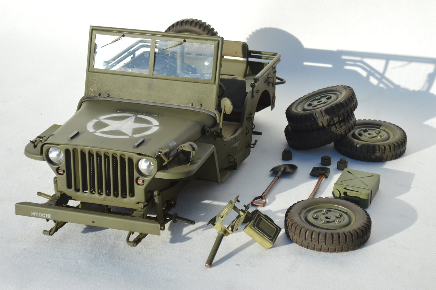 eaxtoys 1/6 Scale Truck Willys jeep full melal